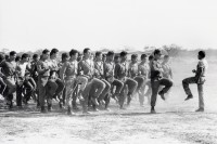 Image of sheet 19870021 photo 10: Junge Soldaten während dem Training in einer sandinistischen Militär kaserne EPS an der Atlantikküste. Nicaragua 1987 √

Soldier Army Military FSLN War Krieg RAAS