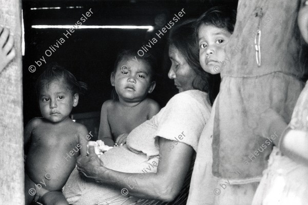 Image of sheet 19870021 photo 34: Eine schwangere Miskito-Indianerin mit ihren Kindern in Rama-Key, Bluefields Nicaragua 1987. 

Región Autónoma del Atlántico Sur RAAS