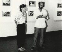 Image of sheet 19870060 photo 1: Managua Nicaragua 
Fotokünstlerin Olivia Heussler und der nicaraguanische Fotograf Oscar Cantarero an der Vernissage in ihrer Ausstellung der Galeria Fernando Gordillo. ASTC in Managua