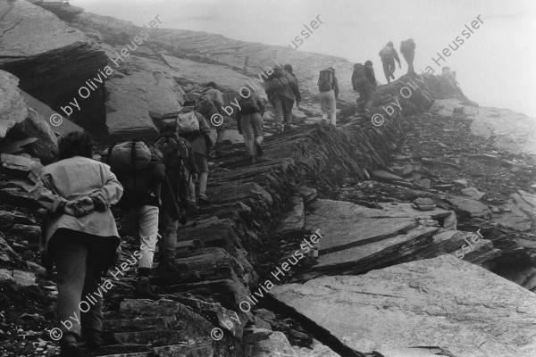 Image of sheet 19870251 photo 18: Passüberquerung auf alter Kuh Rinder Treppe ins Bergell. Graubünden 1987
Schweiz Strommarkt Strom Energie Switzerland water energy power women cattle step mountain valley Europe