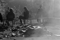 Image of sheet 19870360 photo 14: Besetzung Annaburg auf dem Uetliberg, Zuerich 1987.