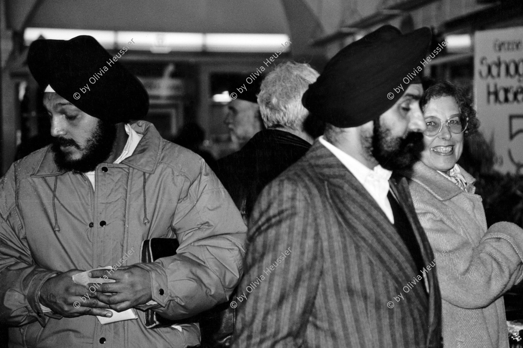 Image of sheet 19880260 photo 12: Passantinnen vor Geschäften. Cartier Sikh Männer mit Turban Frauen in Pelzmäntel Bahnhofstrasse Reiche Damen unterwegs. Herren  Bahnhofstr. Zürich Kreis 1 eins Schweiz Switzerland Europe swiss shoping street Center Down town 1988 √ 
religion 

Sikhism[note 1] (play /ˈsiːkɨzəm/ or /ˈsɪkɨzəm/; Punjabi: ਸਿੱਖੀ, sikkhī, IPA: [ˈsɪkːʰiː]) is a monotheistic religion founded during the 15th century in the Punjab region, by Guru Nanak which continued to progress with ten successive Sikh gurus (the last teaching being the holy scripture Guru Granth Sahib). It is the fifth-largest organized religion in the world, with approximately 30 million Sikhs. This system of religious philosophy and expression has been traditionally known as the Gurmat (literally 'wisdom of the Gurū'). Punjab, India is the only region in the world with a majority Sikh population