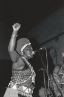 Image of sheet 19880850 photo 34: Afrikanische Band spielt; Mahlatini the Mahatella Queens Makona Tsohle Band aus Soweto. Die Sängerin trägt eine POP Swatch auf der Bühne. √ 1988 Freiburg i. Breisgau Deutschland