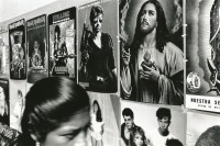 Image of sheet 19881010 photo 26: indigena indigene indigenous
A indian woman walking in front of the poster of the big heroes; Silvester Stallone
Shadows and other Natures