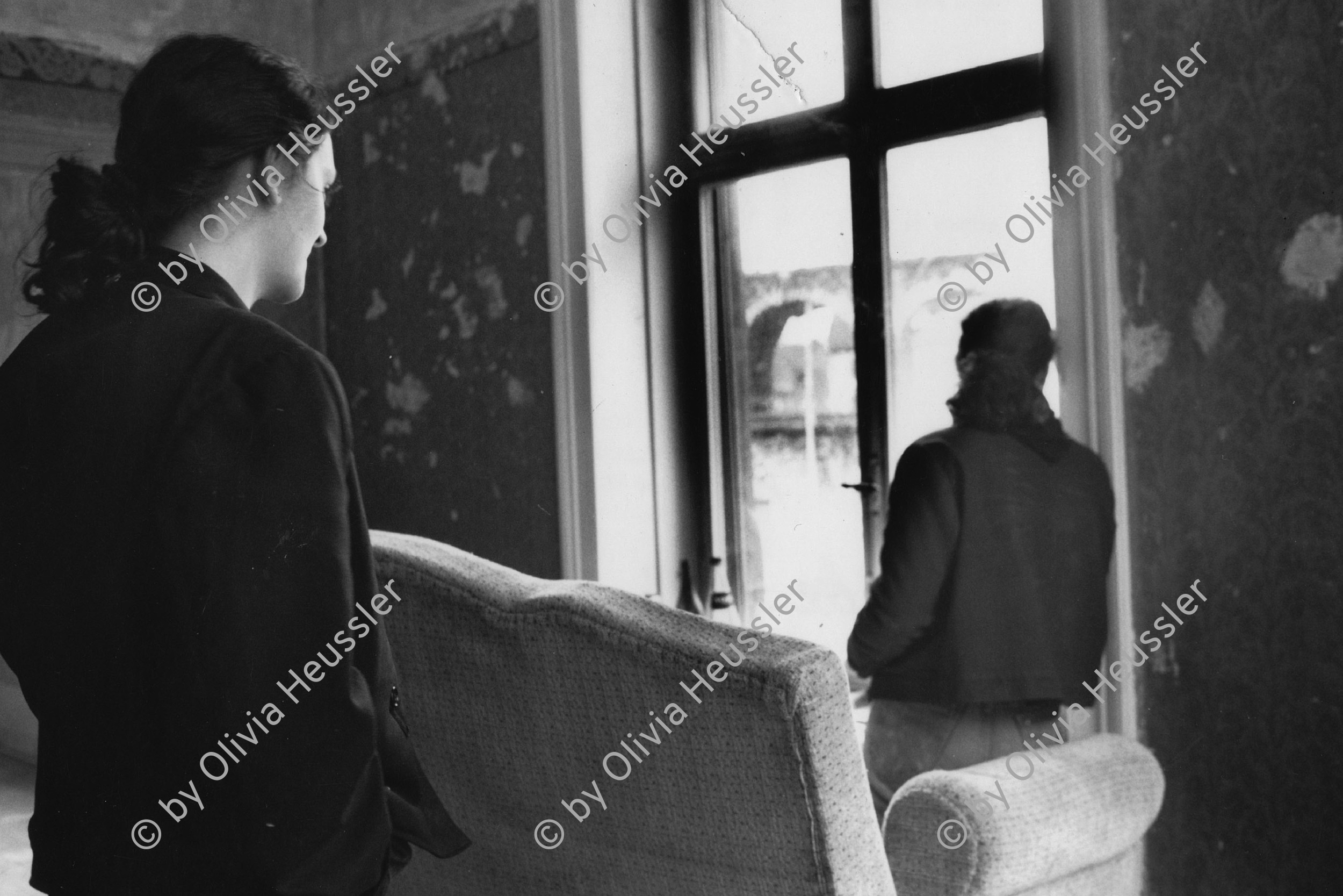 Image of sheet 19890320 photo 15: Während der 'Wache' in einem bestzten Haus in Zürich, 1989. 
housing occupied house Schweiz Switzerland Europe banner
Bild von Kunst Sammlung Stadt Zürich angekauft. Es  hing in der Urania Hauptwache der Stadtpolizei