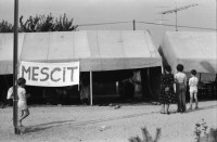 Image of sheet 19890610 photo 36: Im Vorzeigelager geordneter Heimatlosigkeit. Özal entlässt türkische Arbeiter um den Einwanderer Platz zu schaffen und noch mehr auszubeuten in den Fabriken.
Im Flüchtlingslager für die geflohenen Türkisch-stämmigen BulgarInnen und Bulgaren hat der türkische Halbmond 'Kizilay' mit der Unterstützung vom islamischen Weltkongress (Bund) 700 Zelte aufgestellt. Für 1800 Flüchtlinge. Es gibt schon eine Schule und eine Moschee. Kleine Jungen Nr. 7 werden ohne Rücksicht auf die Strapazen beschnitten. Hasan heisst der Junge auf Türkisch und Sartuslav auf bulgarisch. Die meisten dieser Menschen sind nicht lange in der Türkei geblieben. 1989
Edirne
