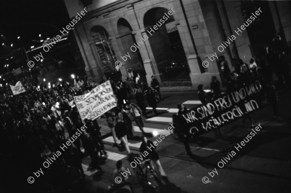 Image of sheet 19890730 photo 23: Frauen Nacht Demonstration in Zürich, 1989. Switzerland woman women protest Schweiz Europe