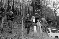 Image of sheet 19900060 photo 14: The workers of 'Nagra' The National Cooperative for the Disposal of Radioactive Waste, during preparations for a planned nuclear waste repository at work in Ollon, Canton Vaud. Switzerland Schweiz