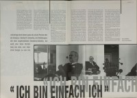 Image of sheet 19900070 photo 16: Portrait Herbert H. Schultes (* 1938) ist ein deutscher Designer.von Siemens Designchef: Herbert Schultes in seinem Münchner Atelier vor seiner 'Flamme empor' Doppelbelichtung für Hochparterre.
Design Als Chefdesigner der Siemens AG prägte er ab 1985 maßgeblich Erscheinungsbild und Produkte des Unternehmens München Deutschland 1990 Doppelbelichtung