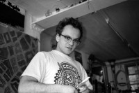 Image of sheet 19900120 photo 6: Der Kunstmaler Aleks Weber in seinem  Zürcher Atelier, Zürich 1990.