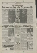 Image of sheet 19900370 photo 4: Der Präsident El Salvadors Alfredo Cristiani hört dem scheidenden FSLN Präsidenten der Sandinisten Cmdte. Kommandant Comandant Daniel Ortega zu. Nicaragua. April 1990 √ 
Alfredo Félix Cristiani Burkard, popularly known as Alfredo Cristiani (born 22 November 1947) was President of El Salvador from 1989 to 1994.