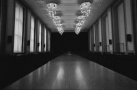 Image of sheet 19900710 photo 12: Das Reichsluftfahrtministerium (RLM) war ein Ministerium in der Zeit des Dritten Reichs. Für dieses Ministerium wurde 1935 ein monumentales Bürogebäude in Berlin errichtet, das seit 1992 Detlev-Rohwedder-Haus heißt und heute Sitz des Bundesministeriums der Finanzen ist.
Pater Noster Lift  DDR GDR Ost Berlin 1990
The Ministry of Aviation (German: Reichsluftfahrtministerium, RLM) was a government department during the period of Nazi Germany (1933–45). It is also the original name of a building in Wilhelmstraße in central Berlin, the capital of Germany, which now houses the Bundesministerium der Finanzen (German Finance Ministry).
 ehemaliger Arbeitsraum von Göhring. Kleiner Festsaal. Nr. 16
 Fanta und Coca Cola ! Kunst am Bau von Levandowski. Schnitt.
 Reichsadler im Brückengeländer.Elbe.? 
Markthalle am Alexander Platz. Eingang von Via Lewandovsky 1990 von Gruppe Atoperforationskünstler. Bild im Innern 'Lohn der Arbeit'.