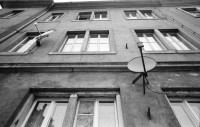 Image of sheet 19900750 photo 29: Im Kreiskulturhaus Treptow stellt Stefan Nestler aus. Puschkinallee. Leiter 'Longest' Frank Stein.In Dresden Interwiev mit Mayor Lutz Steidte E- Schulze Knuber Str. 5 8020 Dresden. Nr. 7 - 17. Gruppenbild auf Panzerdenkmal vor sowietischer Militärakademie. Aleks Weber Stefan Nestler, Judith Rieser und Olivia. Restaurant Stühle an der Elbe. Die Brücke 'Das Blaue Wunder' in Renovation. Stefan in seinem Atelier. Aleks im Auto.