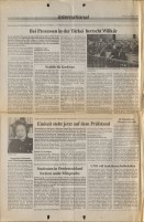 Image of sheet 19901090 photo 16: Prozess gegen die kurdischen Anwälte: Vedat Aydin, Zeki Okçuoğlu und Mustafa Oezer am Staatssicherheitsgericht in Ankara, 1990. Die angeklagten kurdischen Anwälte v.l.n.r. Vedat Aydin, Ahmet Zeki Okçuoğlu, und Mustafa Oezer während einem Prozess im Ankaraer Staatsgericht stehen vor dem Staatsrichter in der Anklagebank. Kurds Kurdish Turkey Ankara Dec. 1990 

Vor dem Eingang des Staatssicherheitsgericht.
Im Gericht half mir -
Lissy Schmidt (am 3.4.94 im Irak umgebracht) a German freelance journalist who worked with Agence France-Presse and the German newspapers Frankfurter Rundschau and Der Tagesspiegel, and a friend were shot and killed when gunmen opened fire on their car outside the city of Sulaymaniyah in the Kurdish-controlled area of northern Iraq.-
nach vorne zu den türkischen Berichterstatter zu sitzen und sie tat so, als wenn ich eine Türkin wäre. Dort fotografierte ich den Staatsrichter, was er nicht mochte und protestierte. Eine junge Verteidigerin sprach für mich ein Plädoyer aus. Ihre Augen funkelten nur so. Ich verstand sie nicht aber ich spührte eine wahnsinnige Kraft. Ich zwinkerte ihr dann zu.
Nr. 36 Mustafa Oezer steht in der Anklagebank. 
Türkei Kurdische Ostanatolien √
