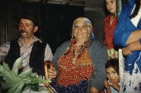 Image of sheet 19903002 photo 83: Angehörige des FSN (Frontul Salvari National) demonstrieren mit Blumen für die Unterstuetzung Ion Illiescus vor Polizisten  in Brasov am 17. Mai 1990. Rumaenien, Europa. // Flowers in front of the policemen, from the fanatical part of the electoral rally of Iliescu.  

19903002 12
Protest; Blumen; Frauen; Polizei; Beamte; Maenner; Uniform; Brasov; Wahlen; Iliescu; Demonstration
Rom Partei Wahlen Romanes
Zigeuner