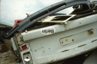 Image of sheet 19910410 photo 21: Trabant mit Berlin kleber. Deutschland 1991 Art Artist photographer Photography car GDR east germany