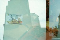 Image of sheet 19910410 photo 5: Doppelbelichtungen fälschlicherweise. Alte Trabant en auf Schrottplatz. Insekten Strassenwischer. Gebäude Mc Donalds Plakat Künstlerheim Bethanien DDR Kunst von Bob ? Gundula Schulze nackt filmt mich im Bett. Reichsluftfahrt Ministerium Kantine und Eingang. In Buchbinderei. Trabant mit Berlin kleber. Deutschland 1991 Art Artist photographer Photography car GDR east germany