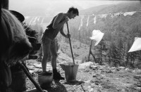 Image of sheet 19910600 photo 24: frtsg. 910610 Jürg Bernhard swiss alps schweiz Switzerland milk cheese production