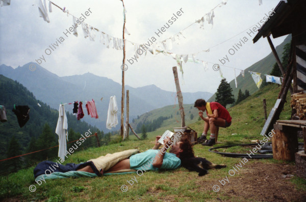 Image of sheet 19910630 photo 16: Rolf Munz Jürg bernhard Hirt  Alp 1991 Schweiz Switzerland Swiss Alps