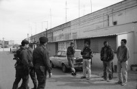 Image of sheet 19920240 photo 40: frtsg. von Bogen 92023 Carabineri brechen ilegalerweise Türe zu Privathaus auf. VW Golf der 2 Tage vorher in Lecce geklaut wurde wird gefunden. Puglia Apulien Brindisi Italien Italy 1992