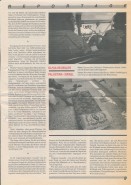 Image of sheet 19920450 photo 10: Israelische Soldaten auf Patrouille in El-Shate Camp, Gazastreifen, Palästina 1992.
Die Wände des israelischen Militärjeeps, sind mit Graffitis besprayt. 
Gaza Strip troops skull graffiti  soldier army