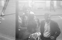Image of sheet 19920530 photo 10: frtsg. von Konzert in Galerie Walcheturm mit Steffi Wittwer und Bennings am Schlagzeug. siehe 920490. Portrait SP Stadtrat und Polizeivorstand Robert Neukomm an der Räumung der Bäckerstrasse 50 Zürich Housing Besetzung 1992 Zürich Schweiz Swiss Wohnungsnot