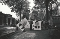 Image of sheet 19920640 photo 12: The three Irani-Kurds shot in Berlin, are burried in the Central Cemetery of Paris, Père Lachaise. Dr. Sadegh Sharafkandi was the Leader of the Iran Kurdish Democratic Party. Paris 27.09.92 Kurds