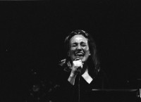 Image of sheet 19920660 photo 23: Corin Curchellas während ihres Auftrittes mit dem Vienna Art Orchestra in Zürich, 1992.