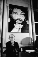 Image of sheet 19920720 photo 28: Original Lithuanian underground filmmaker Jonas Mekas during a press conference in Paris. Mekas lives and works in the U.S.A. and in Paris, France europe √ Portrait