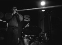 Image of sheet 19930170 photo 34: CD Taufe mit Steve Arguelles und Alphornbläser im Moods, Zürich 1993.