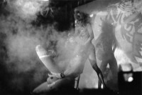 Image of sheet 19930240 photo 22: Eine Show mit übergrossem Plastikpenis Penis in einem Nachtlokal des Zürcher Niederdorf. 03.93
Junge Frauen verdienen ihr grosses Geld beim sich entblössen vor dem männlichen Publikum im Zürcher Sexgewerbe. Niederdorf 03.93 Sex business dancer show cabaret Tänzerin Tänzerinnen Schweiz Swiss Switzerland Europe 
Striptease
© 1993, Olivia Heussler √
