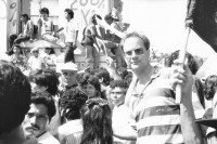 Image of sheet 19930380 photo 17: Der Schweizer Chemiker Heinz Liechti am 19.7.93 auf der Plaza de la Revolucion, Managua. ( 14. Jahrestag der sandinistischen Revolution) Nicaragua, 1993 FSLN √