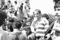 Image of sheet 19930380 photo 19: Der Schweizer Chemiker Heinz Liechti am 19.7.93 auf der Plaza de la Revolucion, Managua. ( 14. Jahrestag der sandinistischen Revolution) Nicaragua, 1993 FSLN √