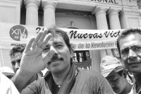 Image of sheet 19930400 photo 12: José Daniel Ortega Saavedra während der Feierlichkeiten des 14. Jahrestages der sandinistischen Revolution in Managua am 19. Juli 1993.
