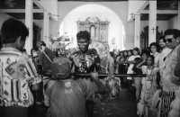 Image of sheet 19930520 photo 33: © 1993, Olivia Heussler / www.clic.li
Jedes Jahr wird für den heiligen Santo Domingo Dominguito in einer Kirche ein grosses Fest vorbereitet. Managua Nicaragua 1993 √

Every year, the churches nuns an people celebrating their holy Saint Domingo. 
En la iglesia «Las Sierritas». Santo Domingo, Dpto. de Managua, 1 de agosto de 1993

während:

Fiesta patronal en honor a Santo Domingo de Guzmán, patrón de Managua. Santo Domingo, Dpto. de Managua, 1 de agosto de 1993
Patron Saint’s Day festivities for Santo Domingo de Guzmán, the patron saint of Managua. Santo Domingo, Dep. Managua, August 1, 1993 √