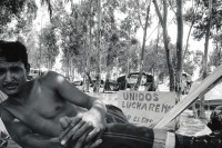 Image of sheet 19930670 photo 18: Arbeiter der Zuckerproduktion während ihres Streikes in Managua Nicaragua 1993 'Unidos lucharemos' √

Arbeiter - in der Hängematte Hamaca - der Zucker produktion während ihres Streikes in Managua Nicaragua 1993 
Strike worker sugar plantagen work arbeit industry protest conflict product producer trabajo azugar huelga streik Gruppenbild