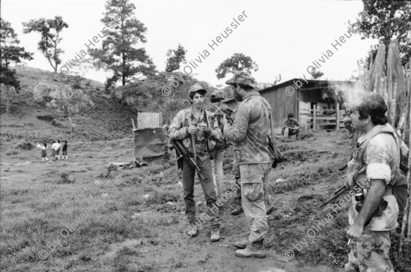 Image of sheet 19930870 photo 8: frtsg. 930820 Portrait FROC ex mayor del EPS Víctor Manuel Gallego (alias Pedrito el Hondureño) In der Enklave San Jeronimo. Sicherheitszone. Angehörige des FROC schauen fern und amüsieren sich mit jungen Frauen, während die BED Soldaten zuschauen. Estado Mayor mit Olivia und Galo, der ecuadorianische Journalist. In einem Lebensmittelladen in Lindavista, Esteli verkauft eine junge Frau Alka Seltzer und Maggi Suppen Würfel. Sie verkauft auch eine Heilpflanze. Die Weinraute, la Ruda. Kinder springen von der Brücke ins Hochwasser . Die Bäume (Wurzelstock) sind vom Hochwasser bedroht. Daniel Ortega spricht vor Militanten Anhänger des FSLN Frente Sandinista para la Liberacion Nacional
Esteli Nicaragua 1993