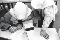 Image of sheet 19931240 photo 34: Student female study University writing Israeli occupied territory
