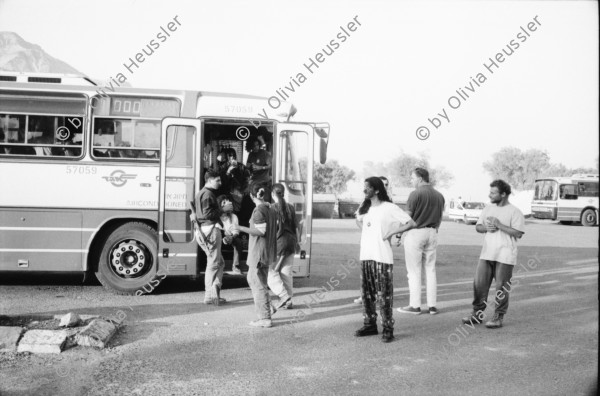 Image of sheet 19931260 photo 14: Studentinnen an der Uni Bir Zeit mit Kopftücher also Muslimische Frauen. Esther an Bushaltestelle. bewaffnete Männer bewachen Mädchen Schulklasse Ein Gedi Totes Meer.