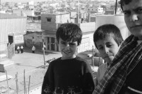 Image of sheet 19931310 photo 9: frtsg. 931300 Portrait Yussra Barbari. Portrait. Gaza Uebersicht auf die Dächer in Jabalia Camp. Jabalia. kids. Gaza strip
Jabalia Camp (Arabic: مخيّم جباليا‎) is a Palestinian refugee camp located 3 kilometers (1.9 mi) north of Jabalia. The refugee camp is in the North Gaza Governorate, Gaza Strip. According to the Palestinian Central Bureau of Statistics, the camp had a population of 93,455 in mid-year 2006

Angel's Bakery grösste Bäkerei in Israel. 7 Scheckel NIS/Tag Israel Palestine 1993