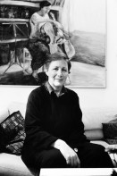 Image of sheet 19931370 photo 36: Die Kunstmalerin Frau Nir vor ihrem Gemälde Jerusalem Israel 1993 √
Israeli artist painter woman female portrait
Kunst Malerin 
copyright by Olivia Heussler