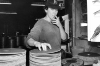 Image of sheet 19931400 photo 17: Michal, 23, arbeitet rauchend in der Fabrik zur Herstellung von Schleifblätter, Kibbutz Sarid, Israel 1993. 
woman young work working industry smoke

Kibbutz Sarid (Hebrew: שָׂרִיד) (lit. "Remnant") is a kibbutz in northern Israel. Located near Migdal HaEmek, it falls under the jurisdiction of Jezreel Valley Regional Council. In 2006 it had a population of 590