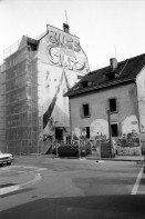 Image of sheet 19940110 photo 20: Wohnen housing banner protest occupied settlement Schweiz Switzerland Europe √