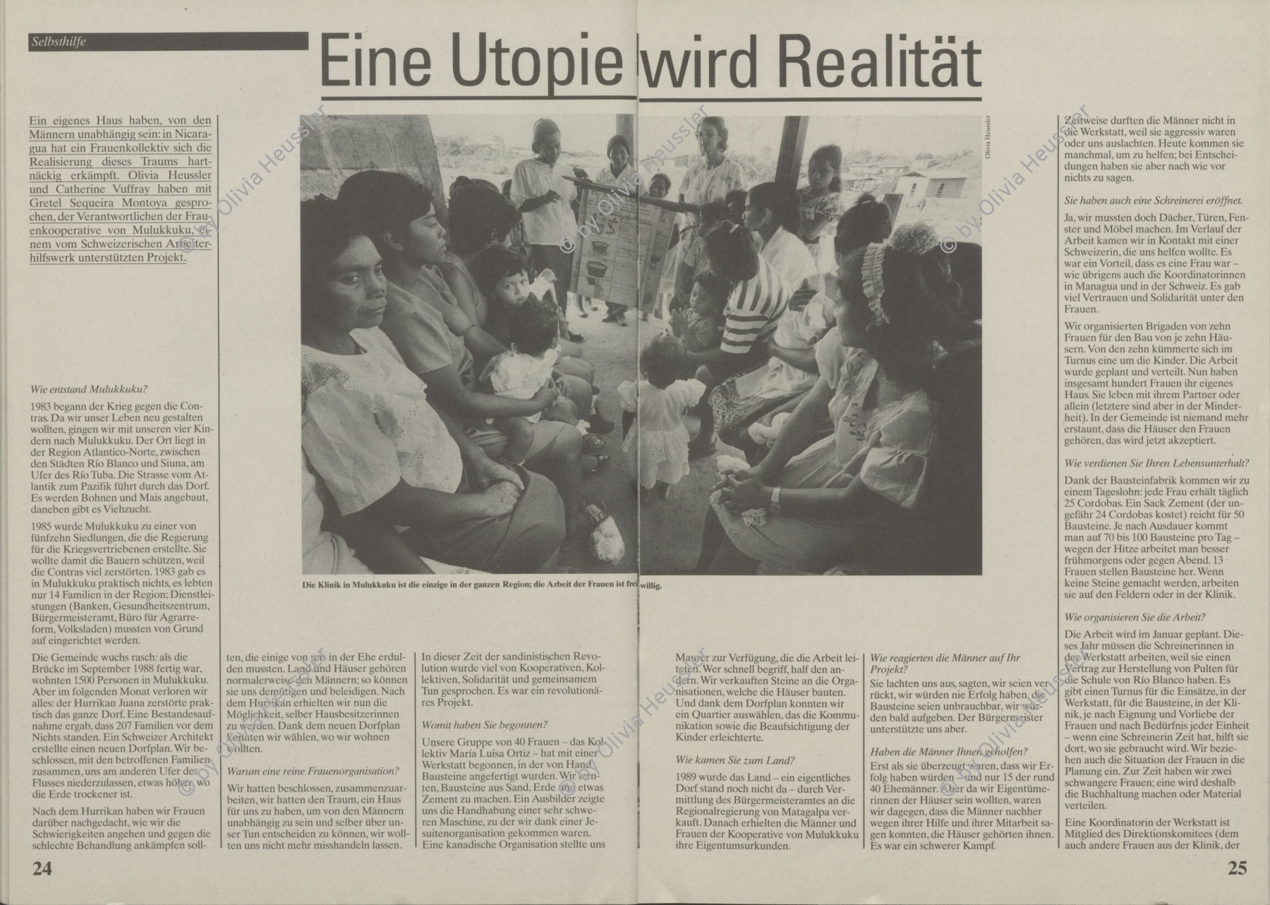 Image of sheet 19940470 photo 37: Die Frauen werden in der Klinik über Körper- und Gesundheitsfragen informiert.  Mulukkuku Nicaragua 10.94 1994