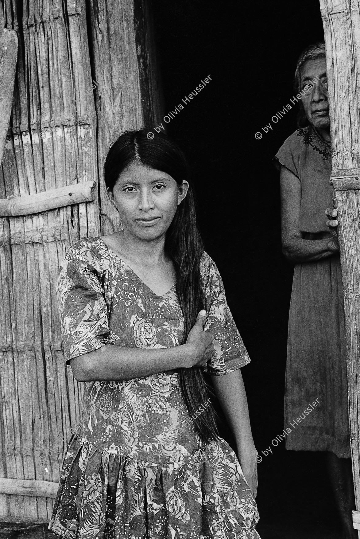 Image of sheet 19940480 photo 34: Mariana ist Mitglied der Schreinerinnen Kooperative Maria Luisa Ortiz in Mulukuku. Sie steht jeden Tag um 3 Uhr auf um vor der 'Arbeit' ihren Haushalt zu schmeissen. Nic. 10.94
1994 Nicaragua Mutter Frau Haare Lang Grossmutter Alte deza mediathek