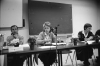 Image of sheet 19950031 photo 4: femmes villes et anvironnement. 0 - 1 Marni Pigott 2 rue Nicole 1206 Nyon chercheur associé University College London
 2  Margarita Mejia Soziologin Uni E. Mondlane Maputo Mozambique.
 9-11 Pratima Panwalker SIDDMI (ONG) Bombay Indien
 12 - 14 Prof Ursula Paravicini Uni Hanover BRD Architektur Institut
 17 -18 Grethel Sequeira Mulukuku Nic.
 19 Sehba Husain UNICEF Uttar Pradesh Indien.26-36 Kadidia Tall Ouagadugu Burkina Faso Portrait Geneva Schweiz Suisse 1995