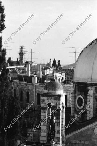 Image of sheet 19960050 photo 35: Samar Kibbutz Junge Dattel palmen Arbeiter beim Mittagsessen Grasnarben in der Wüste Samar produziert Garten Gras in den Norden. Deganit mit Feldstecher schaut nach Jordanien Pumpwasserstation für die Bewässerung der Wüste Kuh Melk station Nummer 2 steht auf dem Kuhrücken 
Jerusalem Altstadt Übersicht vom Austrian Hospiz aus Via Dolorosa Israel 1996

Samar (Hebrew: סָמָר) is a kibbutz in the Arabah valley in the far south of Israel. Located near Eilat, it falls under the jurisdiction of Hevel Eilot Regional Council

A kibbutz (Hebrew: קִבּוּץ / קיבוץ, lit. "gathering, clustering"; plural kibbutzim) is a collective community in Israel that was traditionally based on agriculture. Today, farming has been partly supplanted by other economic branches, including industrial plants and high-tech enterprises.[1] Kibbutzim began as utopian communities, a combination of socialism and Zionism. In recent decades, some kibbutzim have been privatized and changes have been made in the communal lifestyle. A member of a kibbutz is called a kibbutznik (Hebrew: קִבּוּצְנִיק).