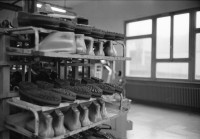 Image of sheet 19960350 photo 5: Worker in a shoe factory when polishing shoes