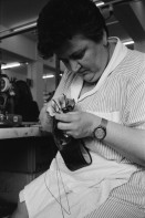 Image of sheet 19960360 photo 15: Frauen Handarbeit  bei Bally
Schuhfabrik Bally in Stabio, Ticino Tessin Schweiz. 20.05.96  1996 Shoes factory south Switzerland business manufactor √ women woman work working 

Schuhfabrik Bally Stabio Kanton Tessin Svizzera
Canton Ticino Switzerland 1996
woman work shoes shoefabric
AEHMO © 1996, Olivia Heussler