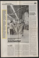 Image of sheet 19960490 photo 13: © 1996, Olivia Heussler / www.clic.li
02:40 am Uhr. In der Spedition arbeiten vor allem Frauen. Druckereizentrum 'Der Bund' bei Bern. Schweiz. 05.96 1996 √ Arbeit Nachtschicht woman work printing night shift